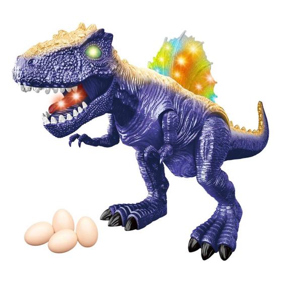 Imagem de Boneco Dinossauro T-rex Com Luz Som E Ovos Infantil