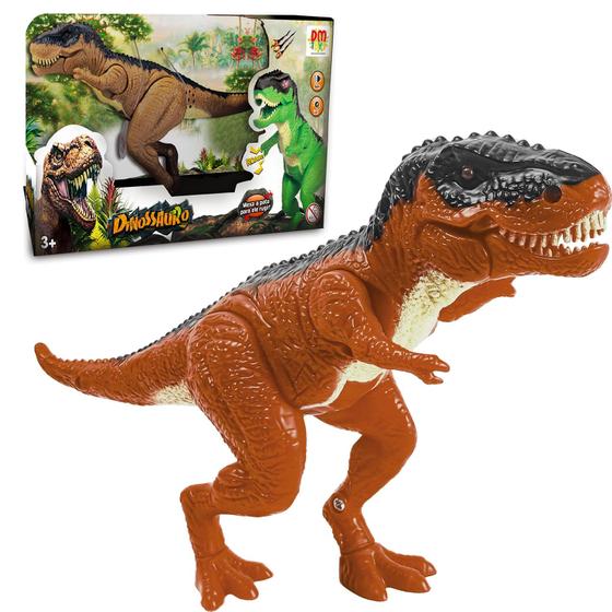 Imagem de Boneco Dinossauro Tiranossauro Rex Com Som E Luz Crianças Dm Toys