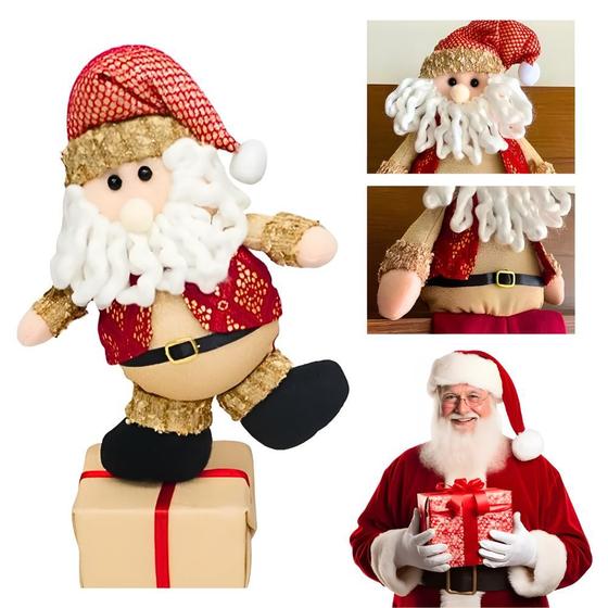 Imagem de Boneco do papai noel equilibrista em caixa Decoração Natal