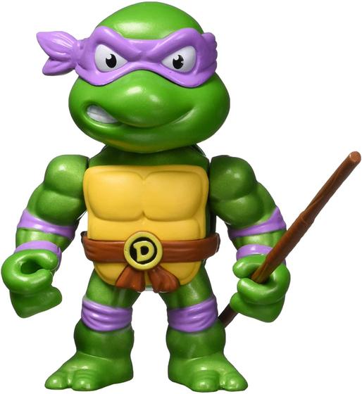 Imagem de Boneco Donatello de Liga de Metal Tartarugas Ninja, 10cm, Diversão para Crianças e Adultos, Roxo