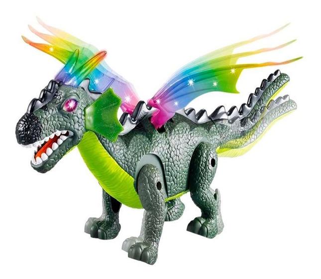 Imagem de Boneco Dragão Com Som Luz Movimento De Brinquedo