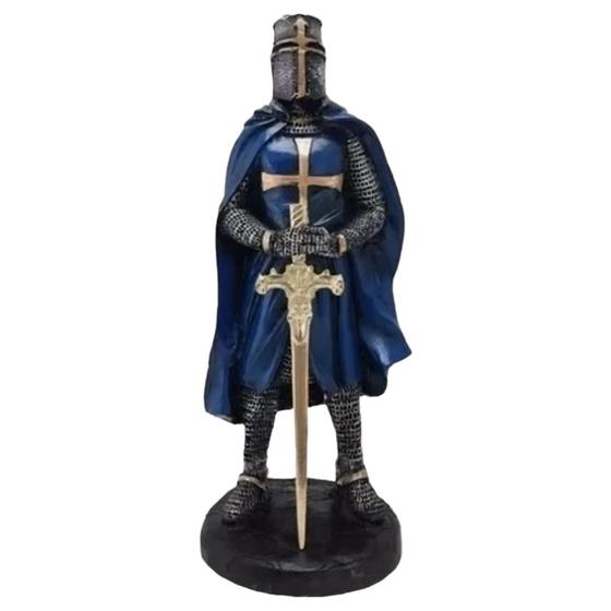 Imagem de Boneco Escultura Cavaleiro Medieval Grande 23,5 cm