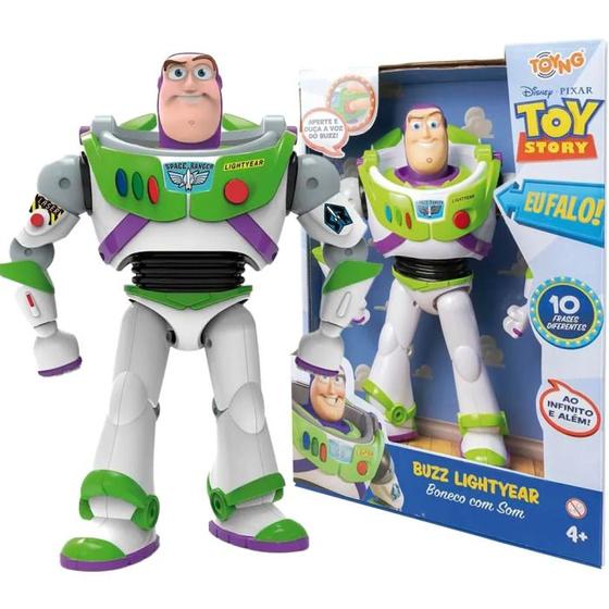 Imagem de Boneco Falante Buzz Lightyear Toy Story Frases Em Português