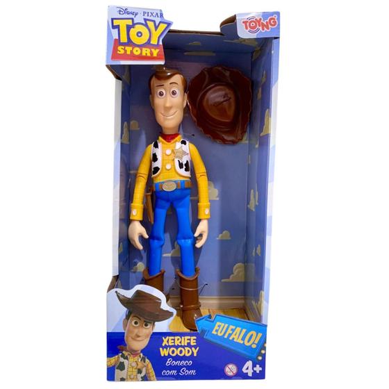 Imagem de Boneco Falante Xerife Woody Toy Story Frases Em Português