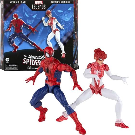 Imagem de Boneco figura  de ação homem aranha e spinneret mary jane spider man legends 3 f3456 hasbro