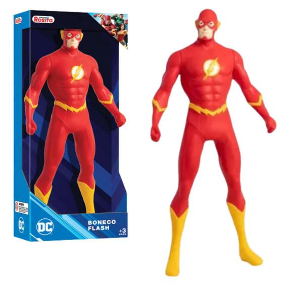 Imagem de Boneco Flash 45cm Articulado Liga Da Justiça The Flash DC Feito Em Vinil Heroís Brinquedo Novabrink