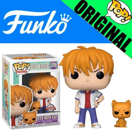 Boneco Fruits Basket Kyo Soma With Cat Special Edition Pop Funko 888