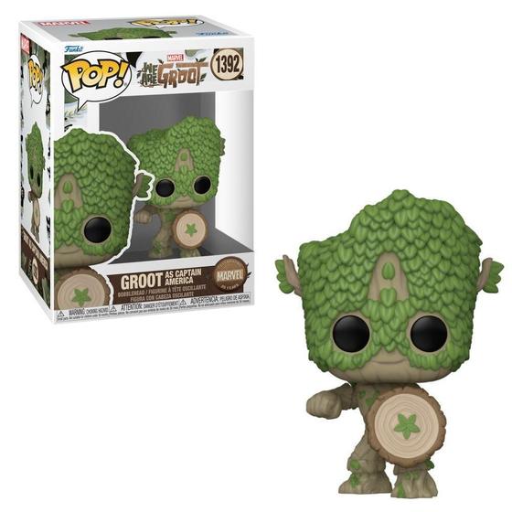 Imagem de Boneco Funko Pop Marvel 85 Anos Groot Como Capitão América