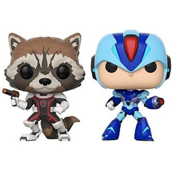 Imagem de Boneco Funko Pop Marvel Vs Capcom - Rocket vs Mega Man X 2-Pack