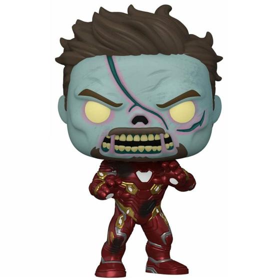 Imagem de Boneco Funko Pop Marvel What If Zombie Iron Man 944 Homem de Ferro