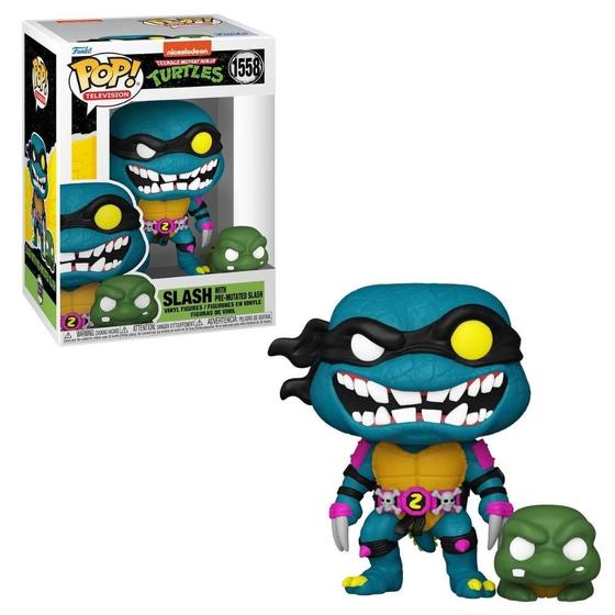 Imagem de Boneco Funko Pop! Tartarugas Ninja Slash e Pré-mutado Slash