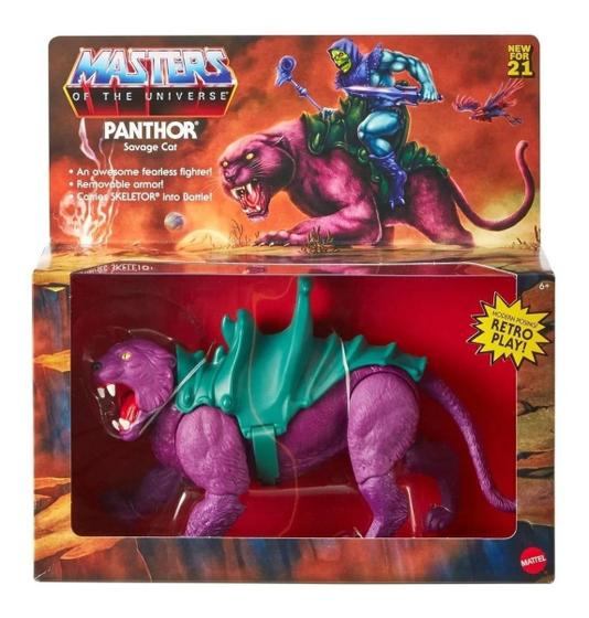 Imagem de Boneco Gato Selvagem Panthor Esqueleto He-man Motu Mattel