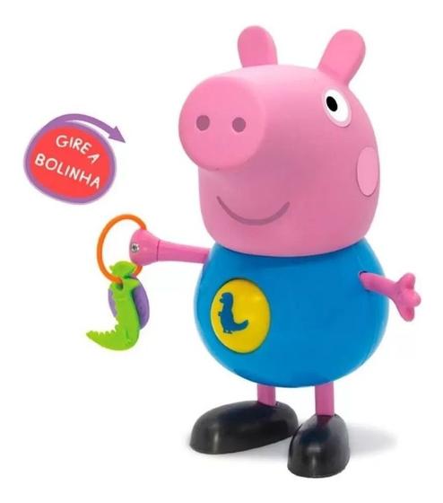 Imagem de Boneco George  Pig Gira Bolinha Brinquedo  24 Cm - Elka