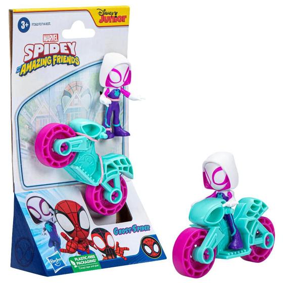 Imagem de Boneco Ghost Spider e Motocicleta Spidey Amazing Friends F7262 Hasbro