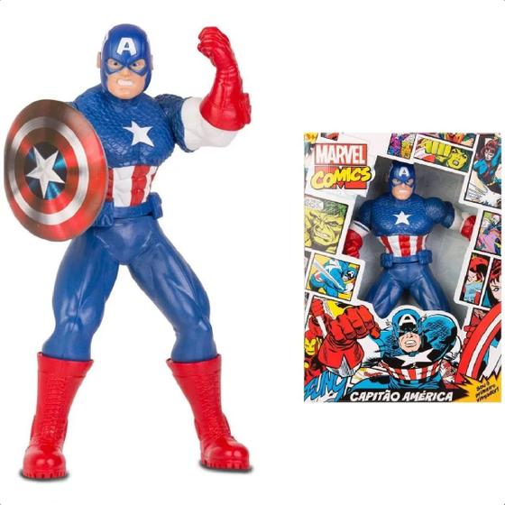Boneco Gigante Capitão América Marvel Comics Mimo Toys - Boneco Capitão ...