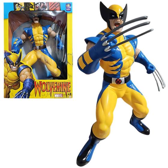 Imagem de Boneco Gigante X Men Wolverine Traje Clássico 40Cm