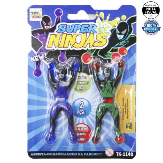 Imagem de Boneco Gruda Gruda Super Ninjas Colors C/ 2 Peças Na Cartela - Toy King