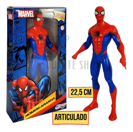 Imagem de Boneco Homem Aranha Brinquedo Vingadores Articulado Spiderma