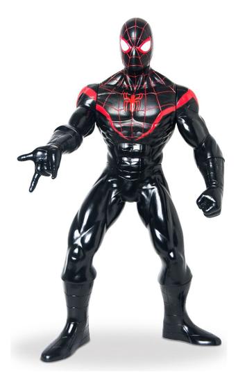 Imagem de Boneco Homem Aranha Preto Miles Morales 45cm Articulado Marvel Vingadores Aranhaverso