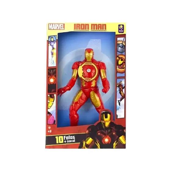 Imagem de Boneco Homem De Ferro Gigante Iron Man 10 Frases - Mimo Toy