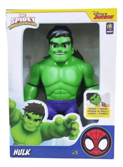 Boneco Hulk Grande 45cm Spidey Amazing Friends - Mimo Toys - Bonecos ...