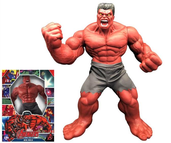 Imagem de Boneco Hulk Vermelho Gigante Marvel Articulado Revolution