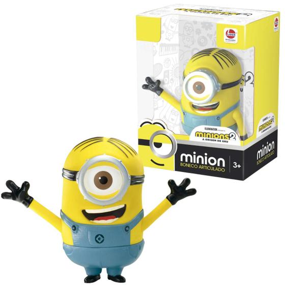 Imagem de Boneco Infantil Minions Articulado Em Vinil Kevin Bob Stuart Filme Meu Malvado Favorito Lider Brinquedos