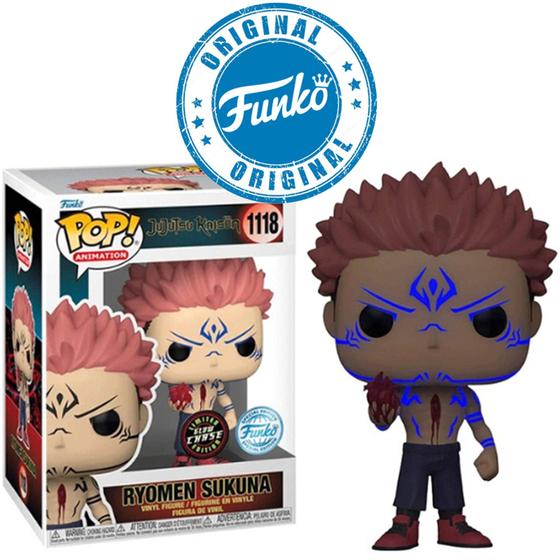 Imagem de Boneco Jujutsu Kaisen Ryomen Sukuna With Heart Glow Chase Pop Funko 1118 - 889698626484