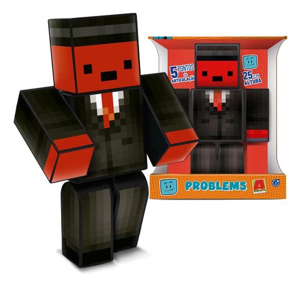 Boneco Kadu turma do problems MineCraft Articulado Youtuber Boneco Kadu turma do problems MineCraft Articulado Youtuber