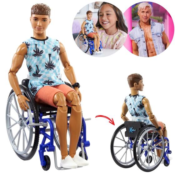 Imagem de Boneco Ken Articulado Cadeira De Rodas Barbie Fashionista