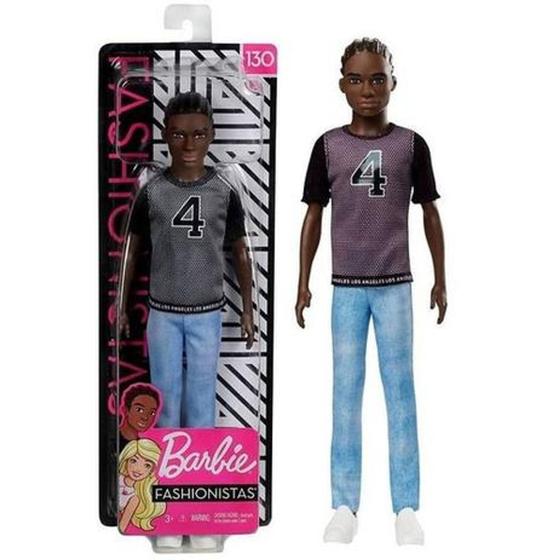 Imagem de Boneco Ken Fashionista Negro - Número 130 - Namorado Da Boneca Barbie - Mattel (5364)