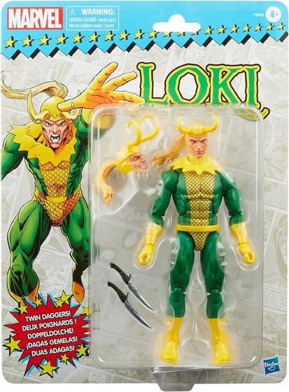 Imagem de Boneco Loki Retrô Legend Series 15cm Marvel Vingadores Hasbro F5883