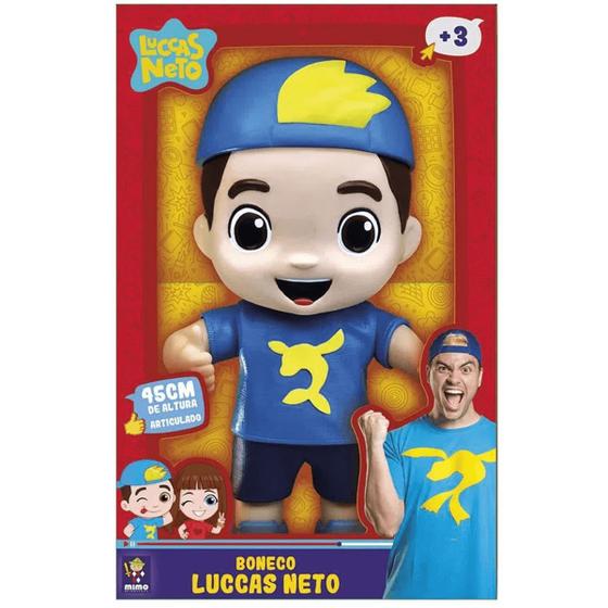 Boneco Luccas Neto Articulado Vinil Gigante 45cm Mimo - Brinquedos ...