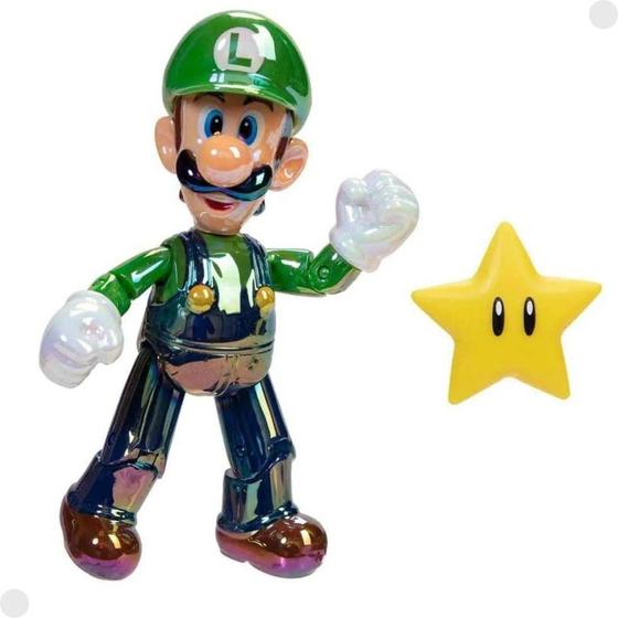 Imagem de Boneco Luigi E Estrela Do Poder Super Mario 04263 - Sunny