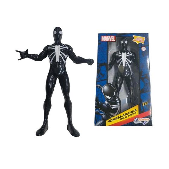 Imagem de Boneco Marvel Homem Aranha Preto 22 Cm