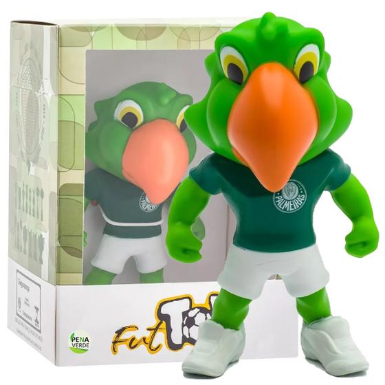 Imagem de Boneco Mascote  Palmeiras Periquito De Futebol Oficial Fut Toy Verdão Licenciado Articulado Maior Campeão do Brasil