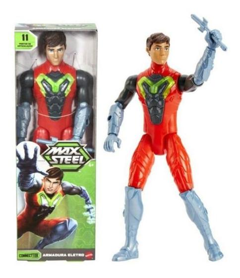 Boneco Max Steel Armadura Eletro 30cm - Mattel - Boneco Max Steel ...