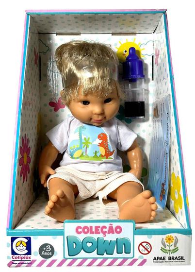 Imagem de Boneco Menino Loiro Coleção Down APAE Brasil Com Acessórios - Cotiplás Brinquedos