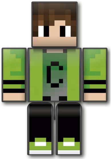 Imagem de Boneco Minecraft Cadres Grande Youtuber Gamer 35cm