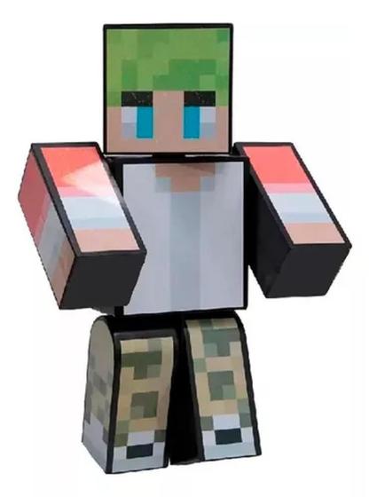 Imagem de Boneco Minecraft Gamers Skin Tommy Streamers Algazarra