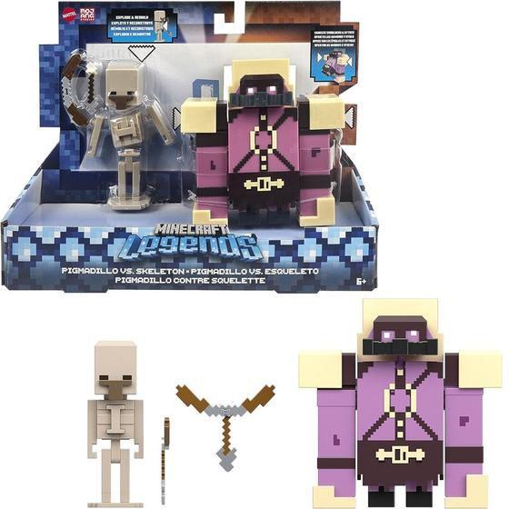 Imagem de Boneco - Mineraft Legends Pigmadillo vs Skeleton MATTEL