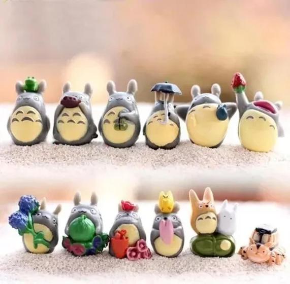 Imagem de Boneco Miniatura Meu Amigo Totoro Kit Com 12 Peças