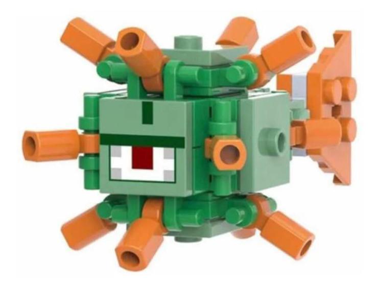 Imagem de Boneco Minifigure Blocos De Montar Guardião Minecraft