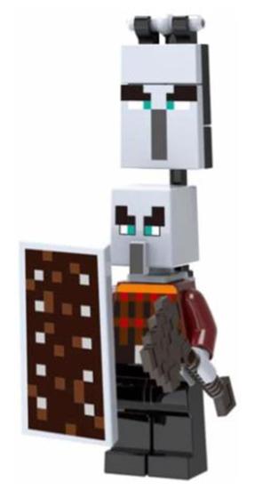 Imagem de Boneco Minifigure Blocos De Montar Pillager Minecraft