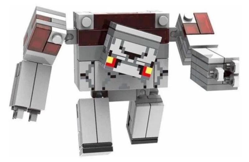 Imagem de Boneco Minifigure Blocos De Montar Redstone Golem Minecraft