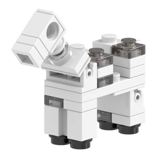 Imagem de Boneco Minifigure Blocos De Montar Skeleton Horse Minecraft