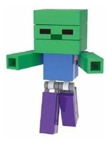 Imagem de Boneco Minifigure Blocos De Montar Zombie Zumbi Minecraft