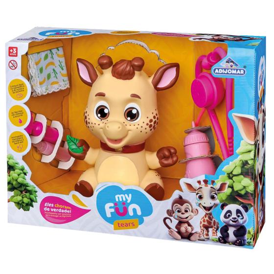 Imagem de Boneco My Fun Tears Zoo Girafa Baby Mama e Chora Sai Lágrima