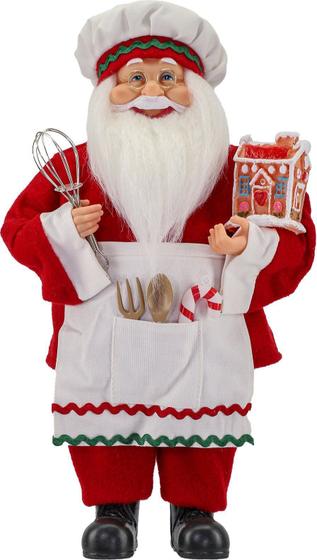 Imagem de Boneco Natal Papai Noel Gourmet Master Chef Tecido 41cm