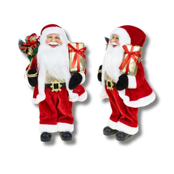 Imagem de Boneco Papai Noel 40 cm Vermelho Saco Enfeite Natalino Premium Decoração Natal